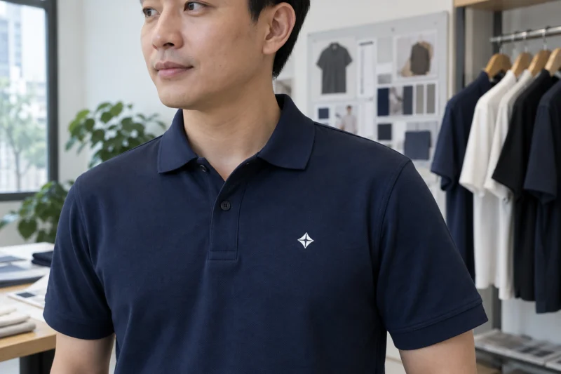 Vị trí in logo ngực trái áo đồng phục
