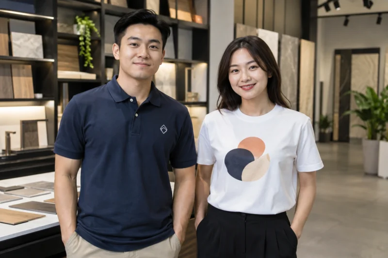 Vị trí in trên áo polo và áo cổ tròn