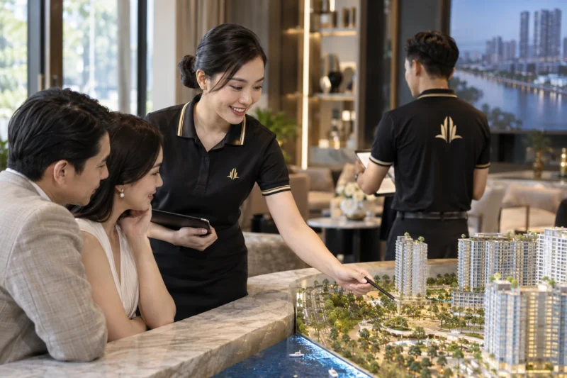 Vị trí logo trên áo đồng phục bất động sản