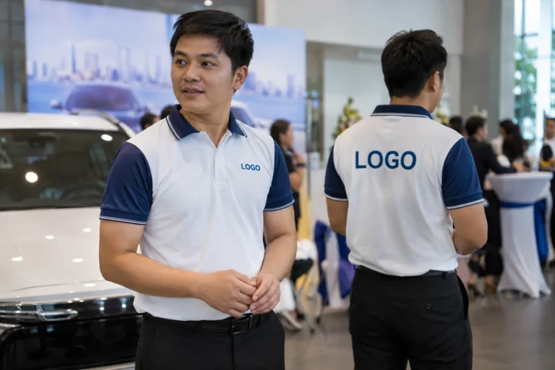 Vị trí logo trên áo đồng phục quảng bá thương hiệu