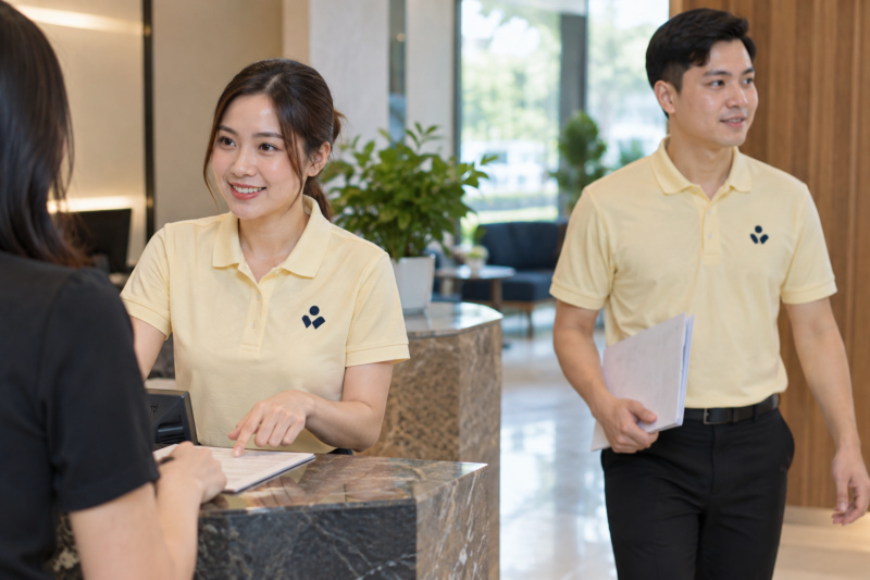 Vị trí logo trên áo đồng phục theo công việc
