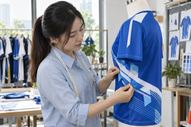 Vùng nối họa tiết in chuyển nhiệt trên áo