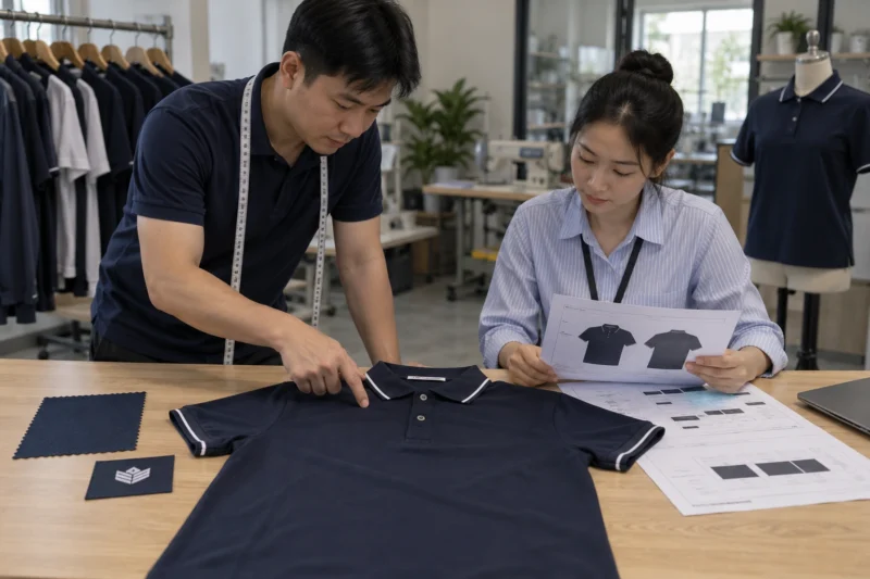 Xác nhận mẫu đồng phục cuối cùng trước sản xuất