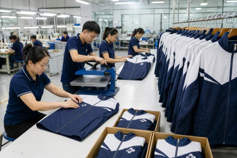 Xưởng in logo áo khoác gió