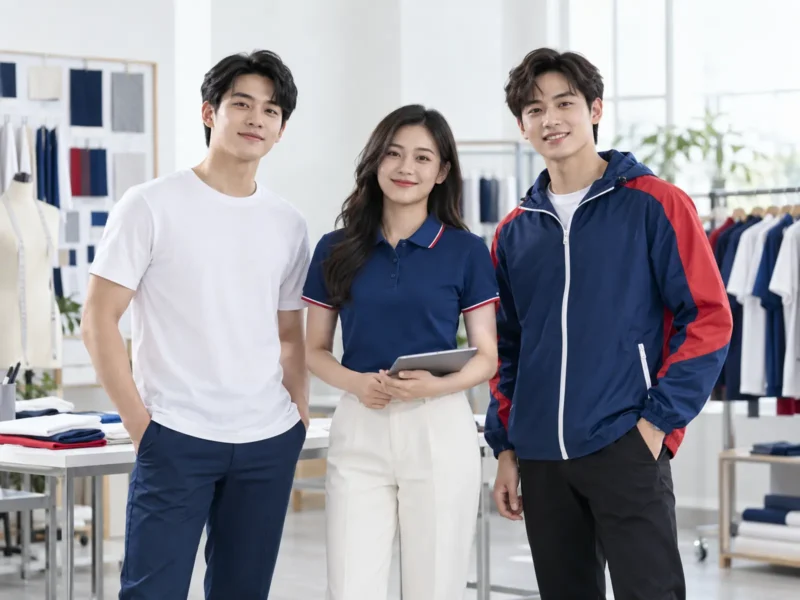 Thiết kế đồng phục online với áo thun cổ tròn, polo và áo gió