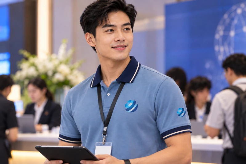 Cách bố trí nhiều logo trên áo đồng phục