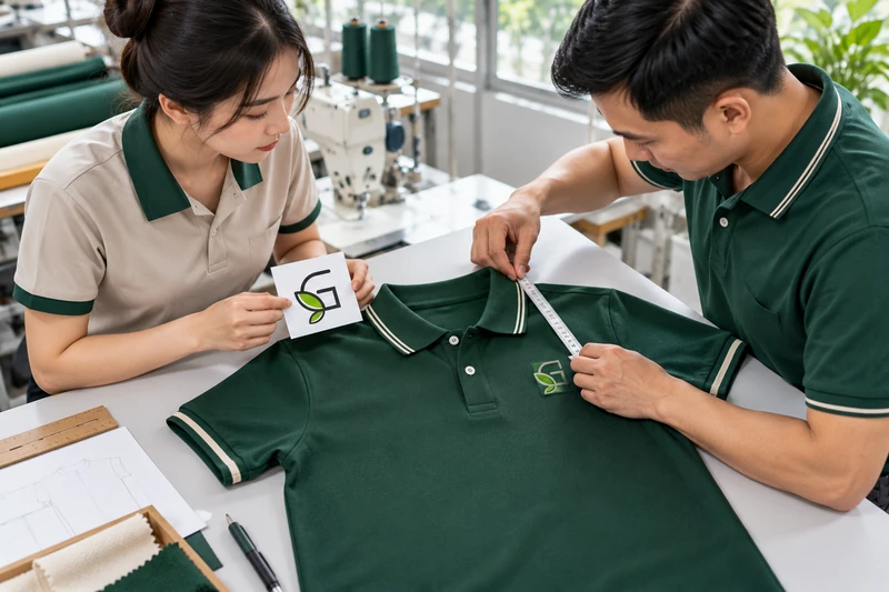 Quy trình duyệt vị trí in áo đồng phục