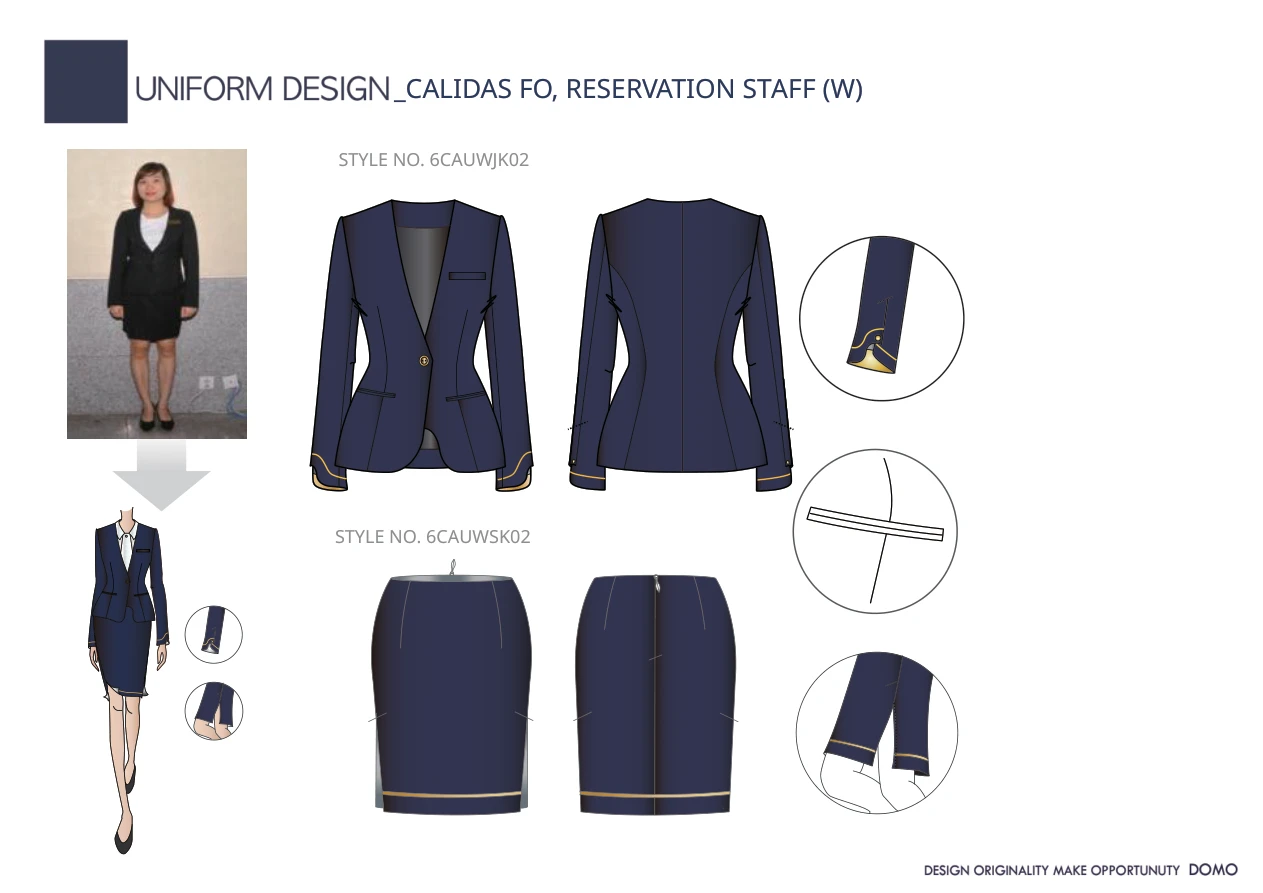 Thiết kế đồng phục lễ tân nữ Calidas trong dự án AON Landmark 72