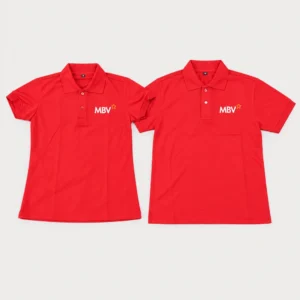Áo polo phôi sẵn in logo MBV – áo thành phẩm phục chế