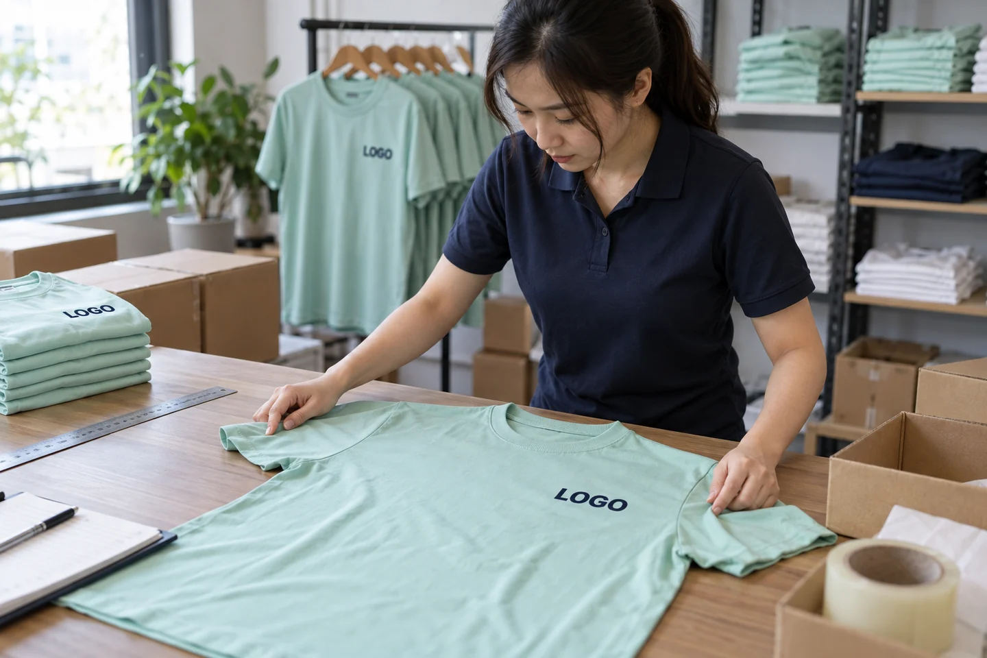 Kiểm tra áo lớp màu bạc hà