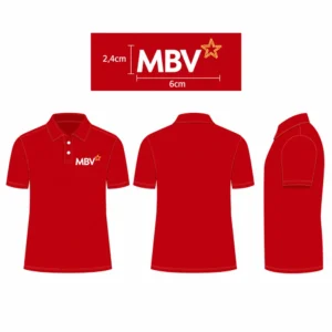 Maket áo polo MBV – logo ngực 6 x 2,4 cm