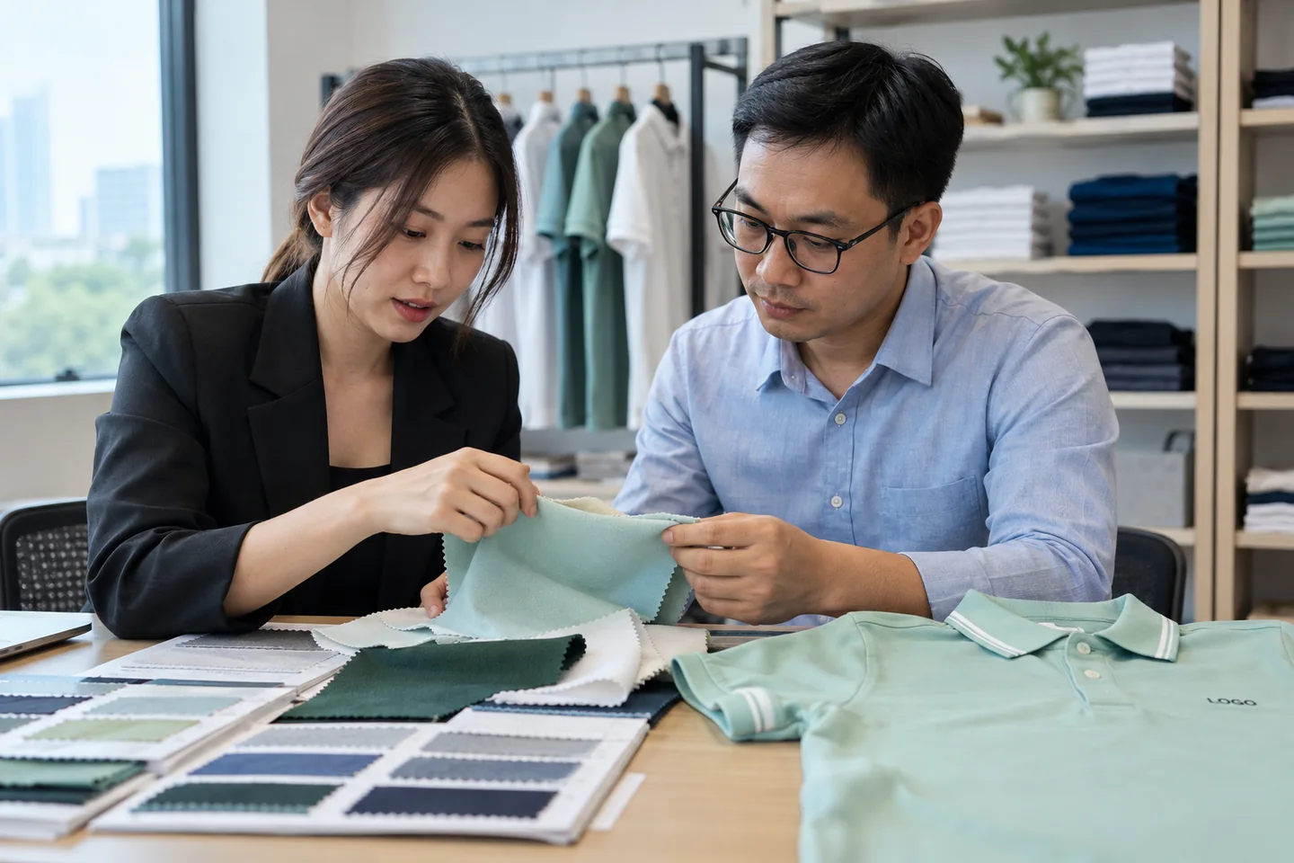 So mẫu chất liệu cho polo đồng phục