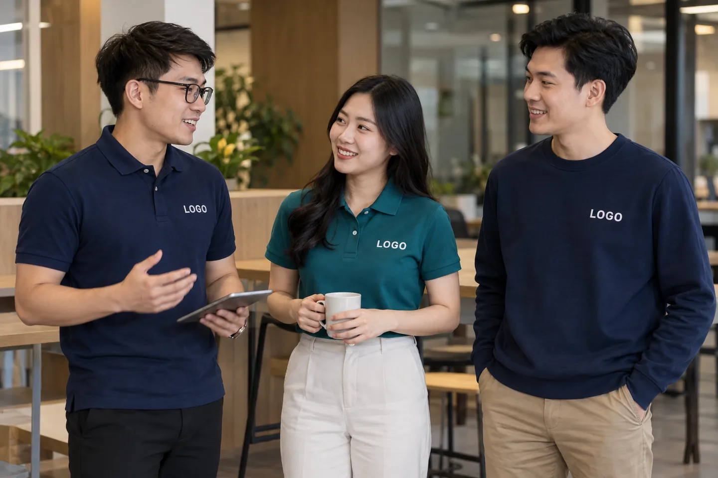 Đồng phục áo thun công ty theo từng phòng ban
